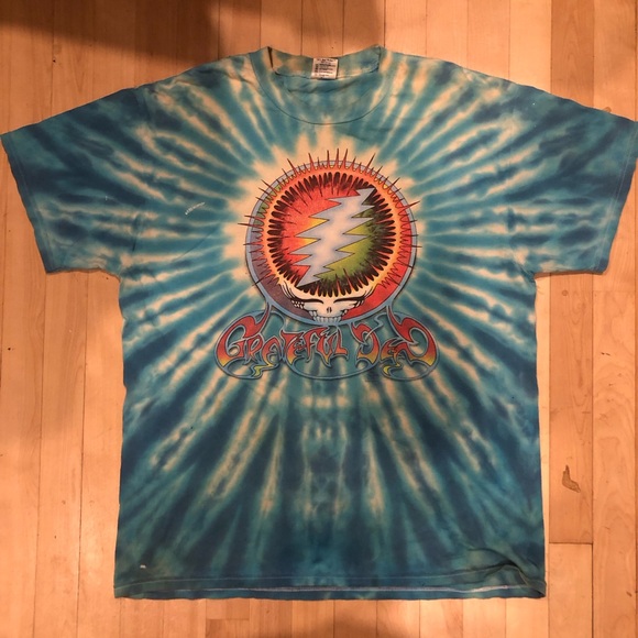 Vintage Grateful Dead T-Shirt Let it Shine Double Sided Tie Dye Deadheads 1998 - Picture 3 of 6